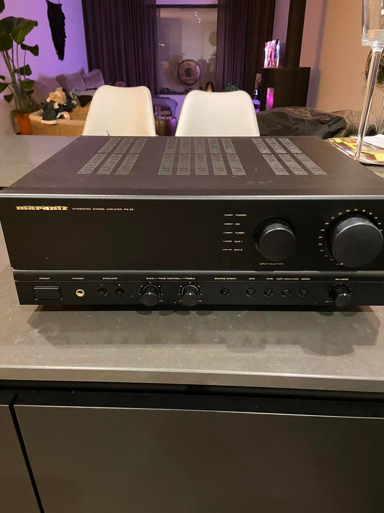 Marantz PM 62 vintage super versterker, Audio, Tv en Foto, Versterkers en Receivers, Ophalen, Zo goed als nieuw, 60 tot 120 watt
