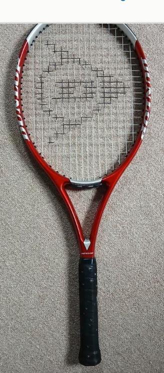 Dunlop Performer Ti tennisracket Vibrotech, Sport en Fitness, Tennis, Zo goed als nieuw, Racket, Dunlop, L2, Ophalen of Verzenden