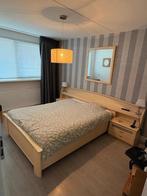 Tweepersoonsbed inclusief matras, Huis en Inrichting, Slaapkamer | Bedden, Ophalen, Gebruikt, Beige, Tweepersoons