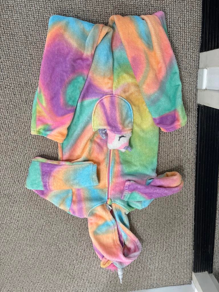 Onesie eenhoorn regenboog maat 134-140, Ophalen of Verzenden, Gebruikt, Meisje, Nacht- of Onderkleding