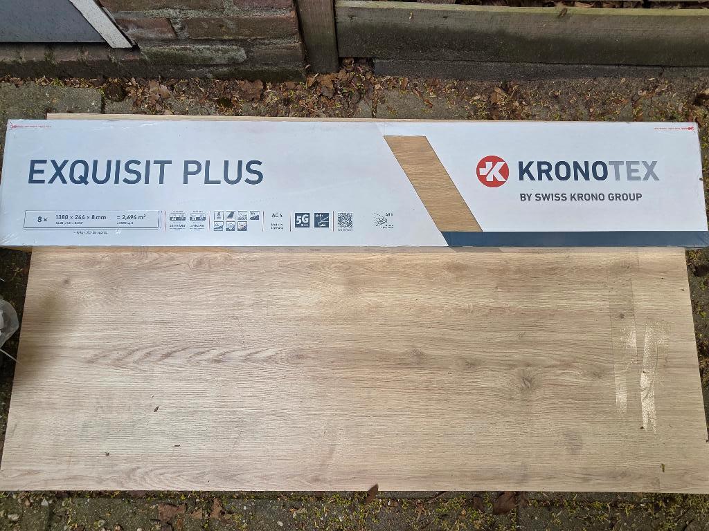 65m² Nieuw Laminaat + Ondervloer + Plinten | Complete set, Ophalen, 50 tot 150 cm, Nieuw, 10 m² of meer