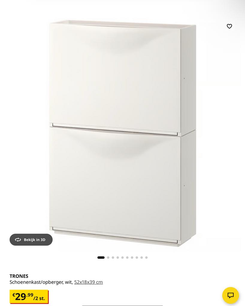 Ikea trones schoenenkast 5x2, Ophalen of Verzenden, Zo goed als nieuw