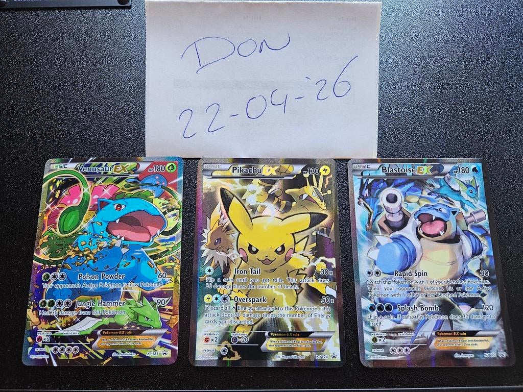 Pikachu, Blastoise, Venusaur EX XY Promos Pokémon Kaarten, Hobby en Vrije tijd, Verzamelkaartspellen | Pokémon, Ophalen of Verzenden