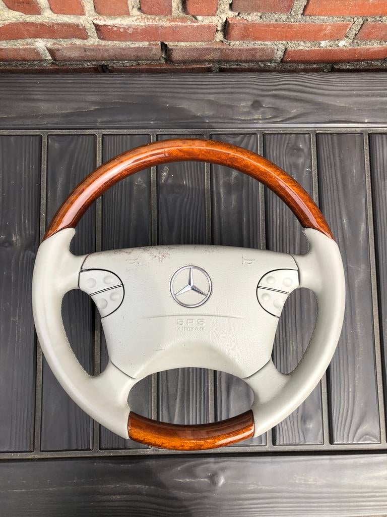 Mercedes-Benz W210 Houten Stuur Wortelnoot Auto AMG V6 V8, Ophalen of Verzenden, Gebruikt, Mercedes-Benz