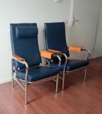 Set van 2 buisframe design fauteuils, Huis en Inrichting, Fauteuils, Ophalen, Gebruikt, 75 tot 100 cm, 50 tot 75 cm
