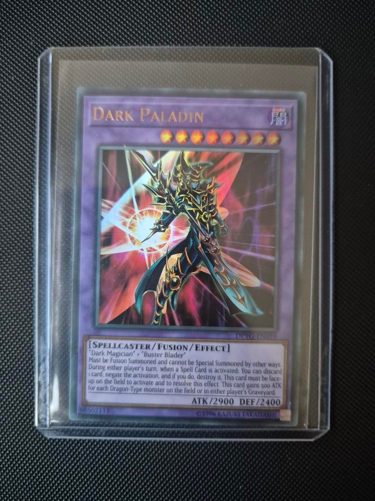 Yu-Gi-Oh! Dark Paladin DPG-001 Secret Rare, Ophalen of Verzenden, Zo goed als nieuw, Losse kaart