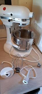 KitchenAid Heavy Duty Keukenmixer  k555   5,2L Wit, 4 liter of meer, Gebruikt, 3 snelheden of meer, Ophalen of Verzenden