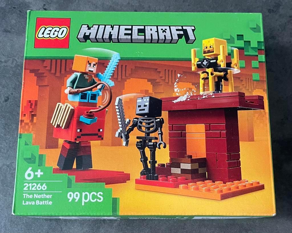 Lego Minecraft 21266 Nether Lava Battle, Ophalen of Verzenden, Zo goed als nieuw