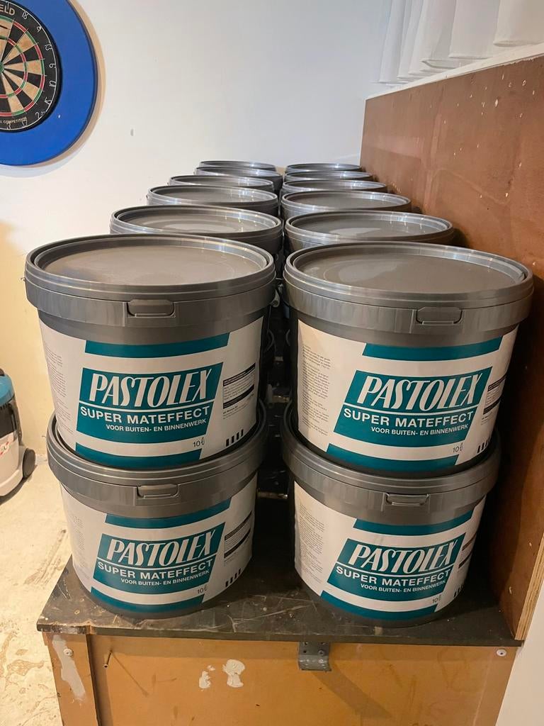 Pastolex afneembare matte muurverf saus partij STONE BLUE, Doe-het-zelf en Verbouw, Verf, Beits en Lak, Ophalen, Wr, Blauw, Nieuw