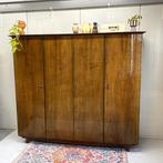 Royale midcentury vintage kledingkast hang leg linnenkast, Ophalen, Met deur(en), Gebruikt, Overige materialen