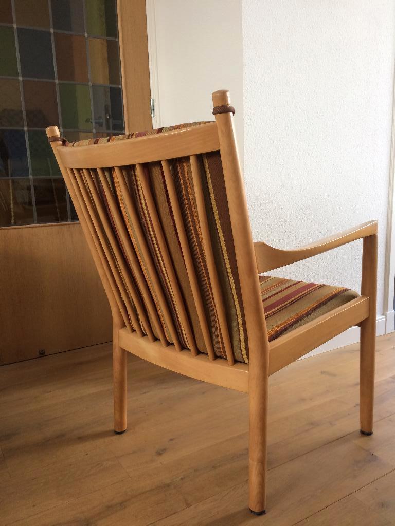 Hans Wegner Fritz Hansen fauteuil spijlen stoel model 1788, Huis en Inrichting, Fauteuils, Gebruikt, 75 tot 100 cm, Ophalen of Verzenden
