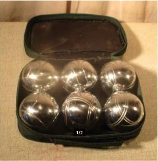 Prima Set van 6 Metalen Petanque Ballen in etui, Ophalen of Verzenden, Zo goed als nieuw, Overige typen