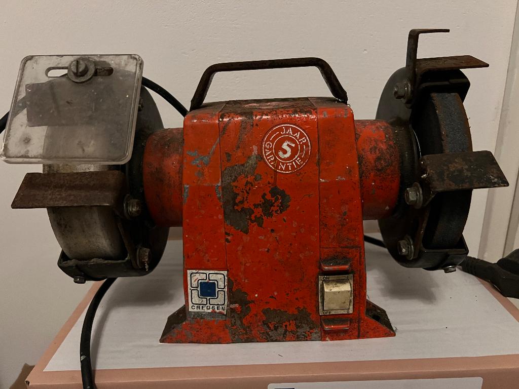 Werkbankslijper  Creusen, Doe-het-zelf en Verbouw, Gereedschap | Slijpmachines, Ophalen of Verzenden, Gebruikt, Minder dan 700 watt