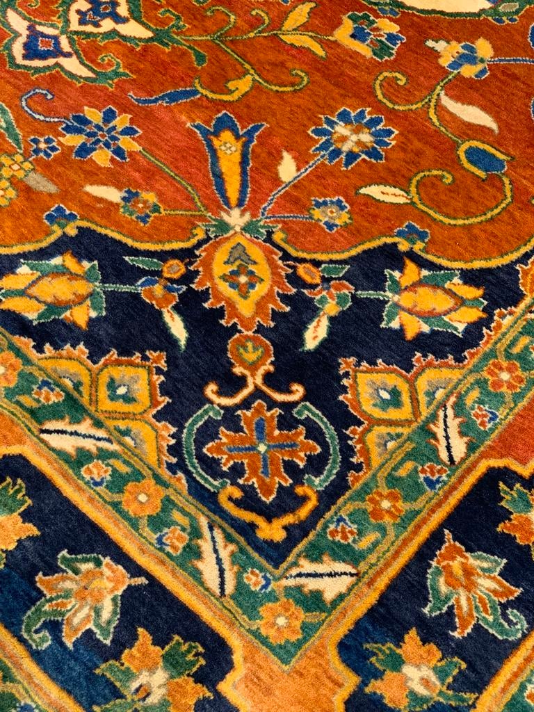 Schitterend Sfeervol Handgeknoopt Vloerkleed uit India., Ophalen