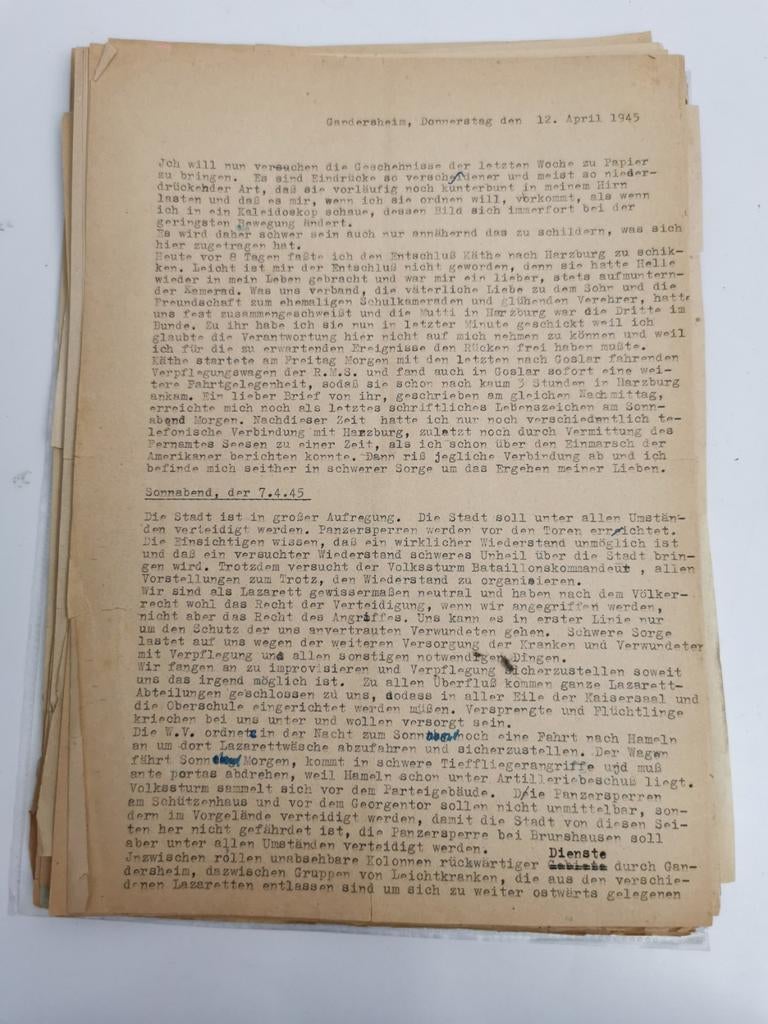 Bad gandersheim - verslag o.a. dodenmars [holocaust ww2], Ophalen of Verzenden, Duitsland