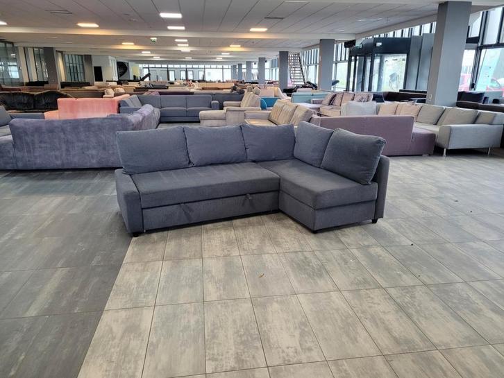 ✅️️ GEREINIGD donkergrijze hoekbank 230x155 GRATIS LEVERING, Huis en Inrichting, Banken | Bankstellen, Zo goed als nieuw, Hoekbank