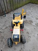 Gele Trapauto CAT Tractor met Graafmachine, Ophalen, Gebruikt, Trapvoertuig
