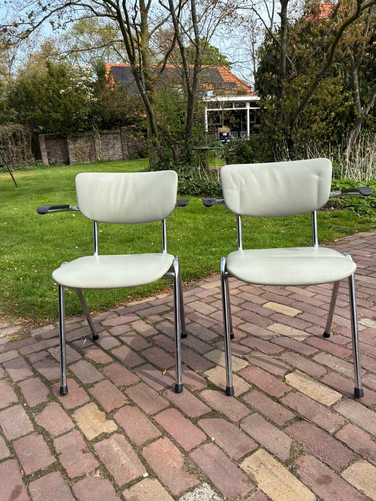 Set van 2 Gipsen Stoelen - Stijlvol en Comfortabel, Huis en Inrichting, Stoelen, Ophalen, Gebruikt, Twee, Overige kleuren