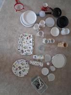 Servies met fruit- en vlinderprint, Ophalen of Verzenden