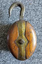 Blok - dubbel houten katrol, Ophalen of Verzenden, Gebruikt, Dekbeslag, Zeilboot