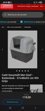 Kattenbak met hendel, Ophalen, Gebruikt