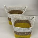 Tricolor mand set van 2, Western Deco, Mand, Vierkant, Nieuw