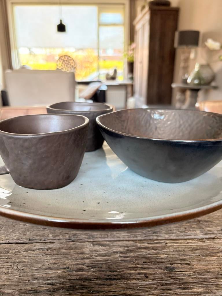 Cosy & Trendy servies set koperkleur, Overige materialen, Ophalen of Verzenden, Zo goed als nieuw, Overige stijlen