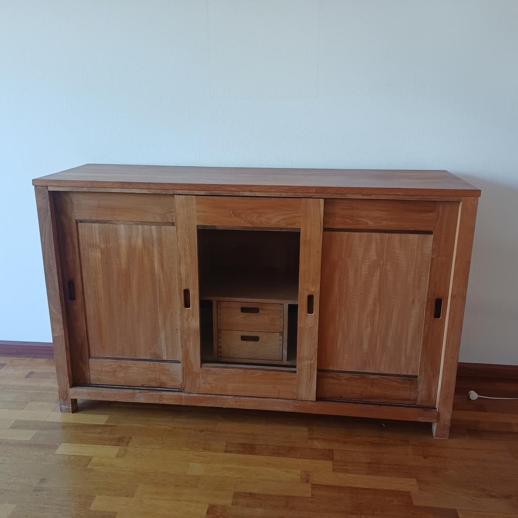 Prachtig teak houten dressoir, Ophalen, Zo goed als nieuw, 25 tot 50 cm, Teakhout
