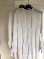 Stoere nieuwe lange blouse linnen mix in wit of lichtgrijs, Kleding | Dames, Ophalen of Verzenden, Nieuw