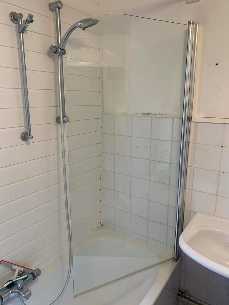 Douchescherm 78x146 cm - Glas en Chroom, Ophalen, Gebruikt, Glas, Douche