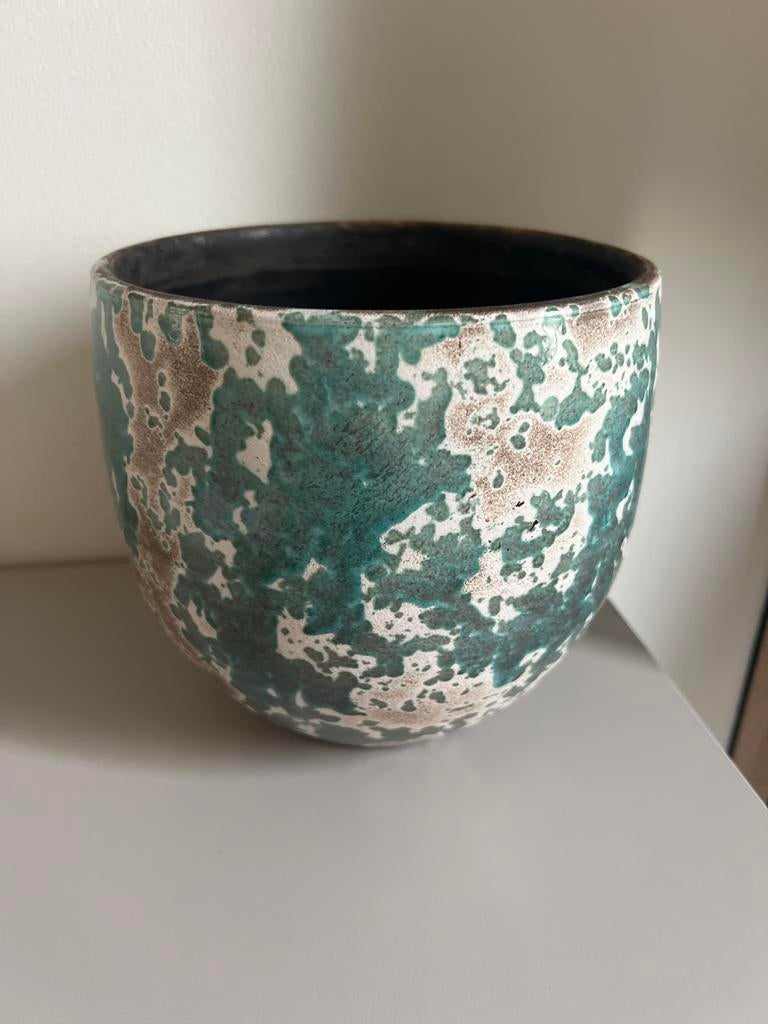 Bloempot Intratuin, Tuin en Terras, Bloempotten, Ophalen, Rond, Zo goed als nieuw, Aardewerk