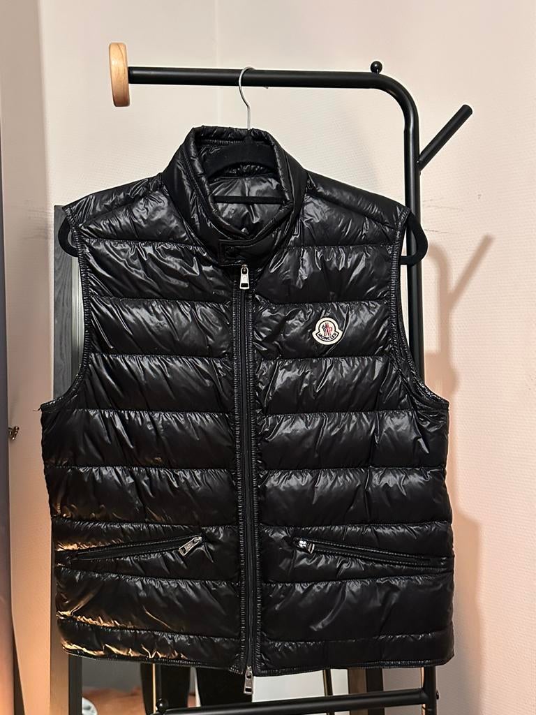 Moncler Bodywarmer., Kleding | Heren, Bodywarmers, Ophalen, Zo goed als nieuw, Maat 46 (S) of kleiner, Zwart