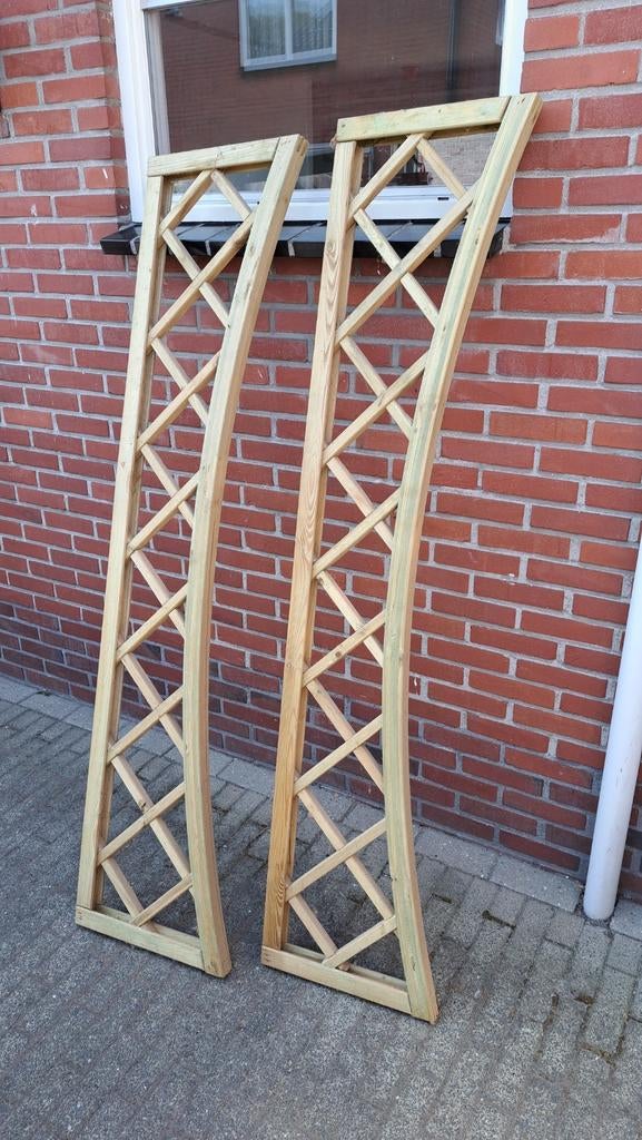 Gratis houten pergola / klimrekken / schutting, Tuin en Terras, Tuinhekken en Hekwerk, Ophalen, Nieuw, Hout, Overige typen
