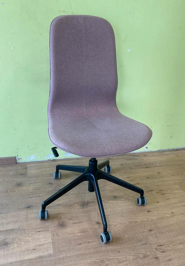 IKEA Langfjall Roze Bureaustoel met Hoge Rugleuning, Huis en Inrichting, Bureaustoelen, Gebruikt, Bureaustoel, Roze, Ophalen of Verzenden