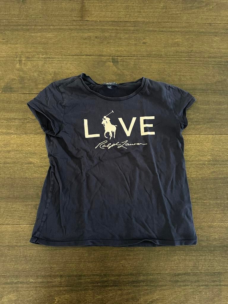 Ralph Lauren T-shirt maat 176 donkerblauw, Jongen of Meisje, Ophalen of Verzenden, Zo goed als nieuw, Shirt of Longsleeve