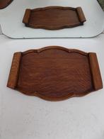 Dienblad hout vintage jugendstil vorm mooie staat, Antiek en Kunst, Curiosa en Brocante, Ophalen of Verzenden