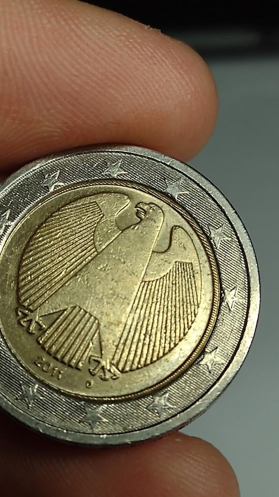 MISSLAG - Off-center - 2 Euro Duitsland 2011, Postzegels en Munten, Munten | Europa | Euromunten, Ophalen of Verzenden, Duitsland