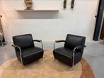 2 Nieuw Leolux Scylla Fauteuil zwart leer Design stoel, Huis en Inrichting, Fauteuils, Leolux, Ophalen of Verzenden, Nieuw, Harvink Jori Rolf Benz Design on Stock Eyye Montis Gispen