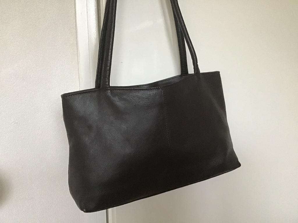 Design leren tas Sanna Etacci  bruin Made in Italy als nieuw, Ophalen of Verzenden, Zo goed als nieuw, Bruin, Handtas