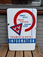 Vintage Emaille Bord: Tourist & Hotel Informatie, Ophalen of Verzenden