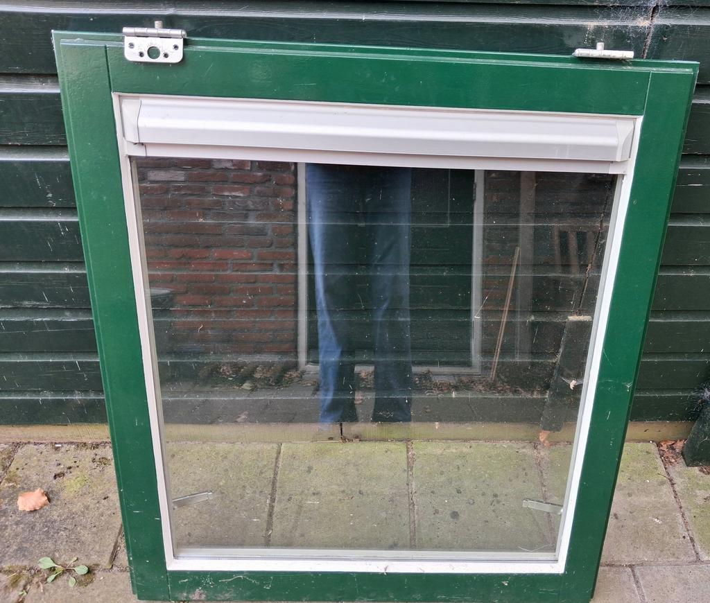 Hardhouten raam, Doe-het-zelf en Verbouw, Glas en Ramen, Gevelraam of Ruit, 80 tot 120 cm, 80 tot 120 cm, Ophalen of Verzenden