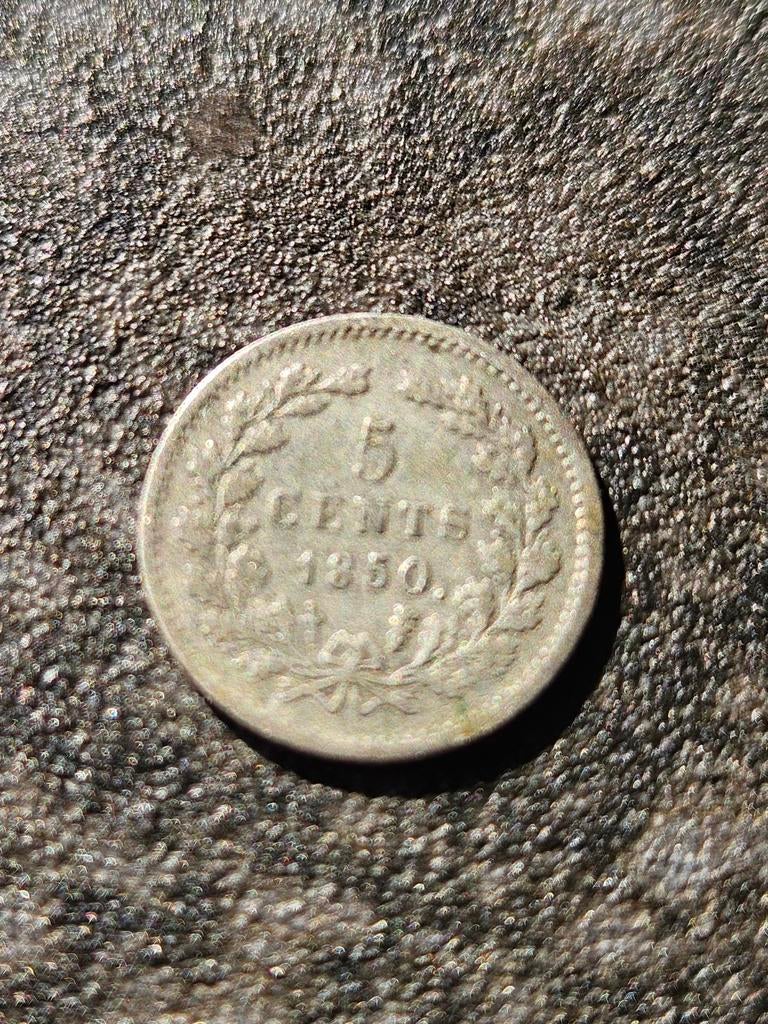 5 cent muntje. Willem III 1850, Ophalen of Verzenden, Koning Willem III
