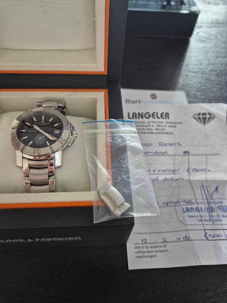 Capeland Sport Baume & Mercier automatic, Ophalen of Verzenden, Zo goed als nieuw, Staal, Overige merken