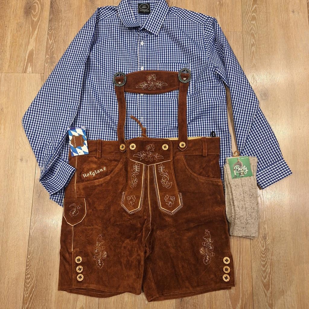 Lederhose 58 overhemd sokken oktoberfeest, Kleding | Heren, Ophalen, Zo goed als nieuw, Maat 56/58 (XL)
