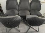 5 eetstoelen en salontafel te koop!, Huis en Inrichting, Stoelen, Ophalen, Kunststof, Zo goed als nieuw, Grijs