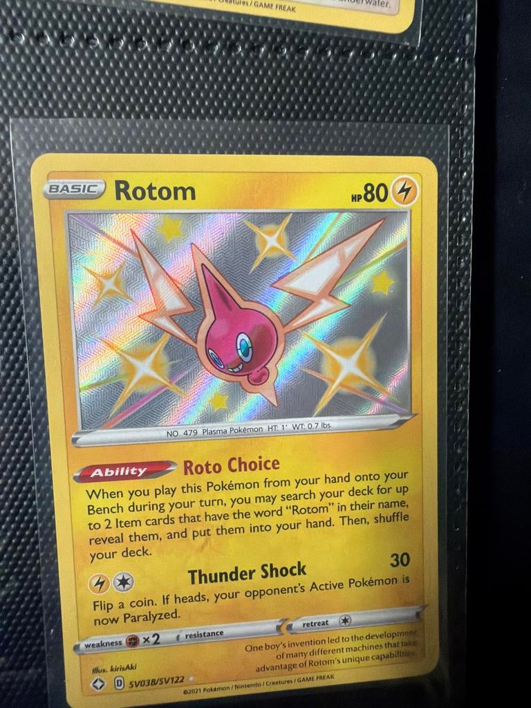 Pokémon Kaart Rotom SV038/SV122 Foil - Zo goed als nieuw, Ophalen of Verzenden, Zo goed als nieuw, Losse kaart, Foil