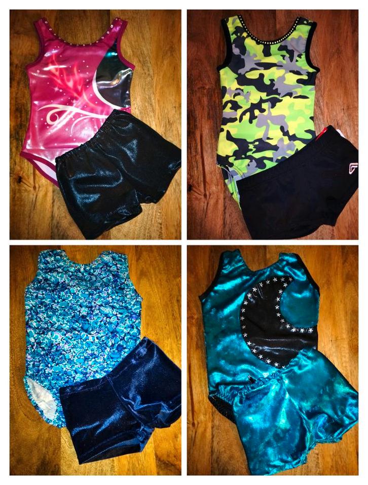 Turnpakje met turnbroekje diverse modellen maat 104 ACTIE, Sport en Fitness, Turnen, Nieuw, Turnpak(je), Kleiner dan kindermaat 122