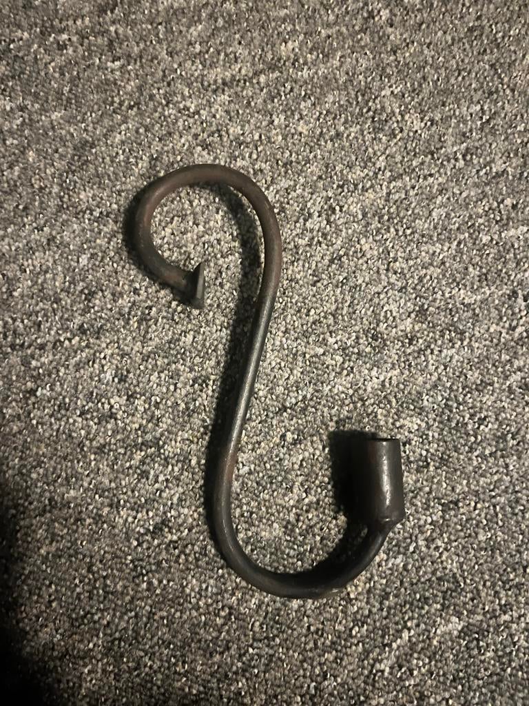 Metalen kaarsenhanger bruin 25 cm voor windlicht, Huis en Inrichting, Woonaccessoires | Kandelaars en Kaarsen, Ophalen, Gebruikt