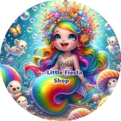 L1548 icing frosting zeemeermin 19cm eetbare taart print, Ophalen of Verzenden, Nieuw, Taarten, Versiering