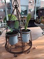 Metalen plantenhouder met 3 cactussen, Ophalen, Gebruikt, Minder dan 60 cm, Metaal